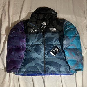 The North Face X KAWS Retro 1996 Nuptse Jacket Monterey Blue Men’s L NWT Rare!